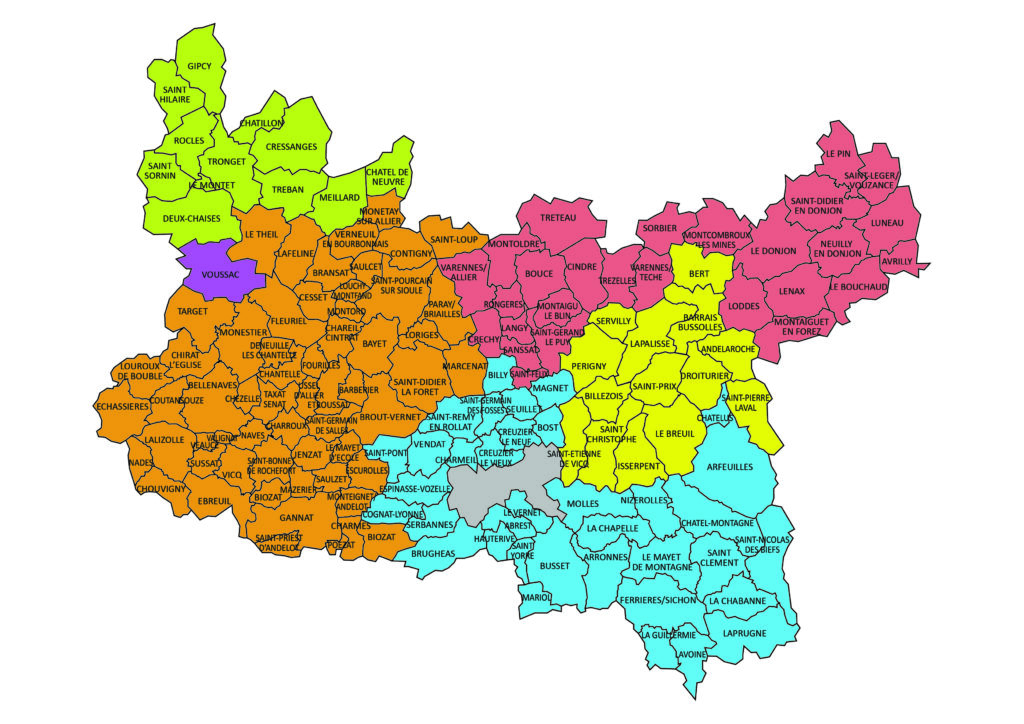 Carte des communes adhérentes